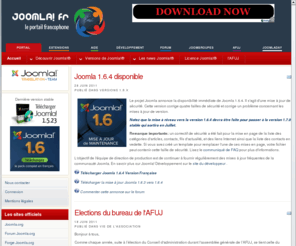 joomlafrance.net: Joomlafrance
L'actualité de Joomla et Mambo en francais, retrouvez les derniers composants, modules et templates. Avec plus de 500 fichiers à télécharger et de nombreuses démonstrations