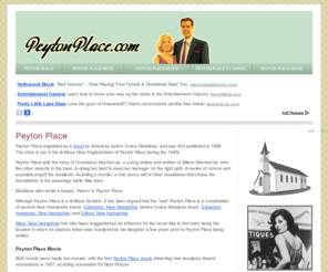 peytonplace.info: Peyton Place - Return to Peyton Place
Peyton Place and its sequel, Return to Peyton Place, are all-time book and screen classics. Get your copy of the Peyton Place novel, movie and TV series today.