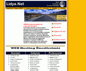 lidya.net: Web Hosting - Lidya.Net
Her tr ve byklkte web sitesleri iin hzl, gvenilir ve leklenebilir web hosting (yaynlama) zmleriniz iin 1997 ylndan beri hizmetinizdeyiz. Elektronik ticaret, sunucu kiralama hizmetlerimizden de yararlanabilirsiniz..