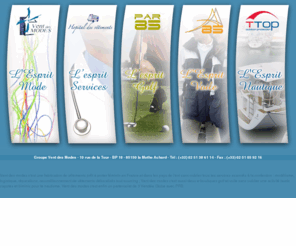 ventdesmodes.com: Groupe Vent des Modes
Vent des modes c'est une fabrication de vêtements prêt à porter féminin en France et dans les pays de l'est sans oublier tous les services associés à la confection : modélisme, logistique, réparations, reconditionnement de vêtements délocalisés tout sourcing ; Vent des modes c'est aussi deux e-boutiques golf et voile sans oublier une activité tauds capotes et biminis pour le nautisme. Vent des modes c'est enfin un partenariat de 3 Vendée Globe avec PRB.