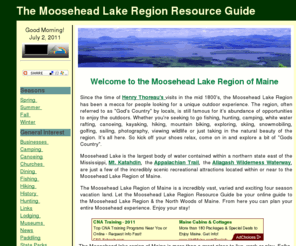 moosehead.net: The Moosehead Lake Region of Maine
Resource guide to the Moosehead Lake Region of Maine. Online since 94'