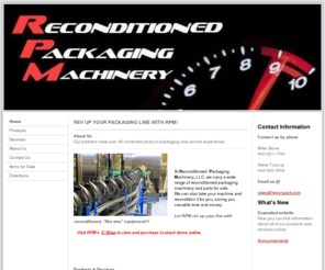 reconpack.com: Reconditioned Packaging Machinery, LLC - Reconditioned Packaging Machinery, LLC
