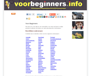 voorbeginners.info: Voor beginners
