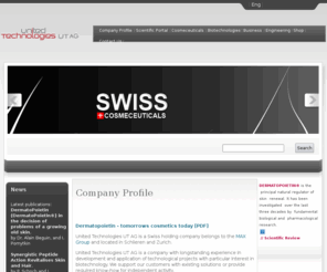 unitech.ch: United Technologies UT AG
United Technologies is a company of MAX Group with longstanding experience in development and application of technological projects with particular interest in biotechnology.