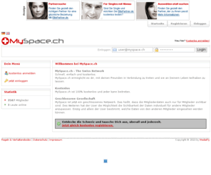 myspace.ch: MySpace.ch - Swiss Network
myspace.ch ist eine Schweizer Online Community, in der man neue Freund findet und miteinander kommunizieren kann.