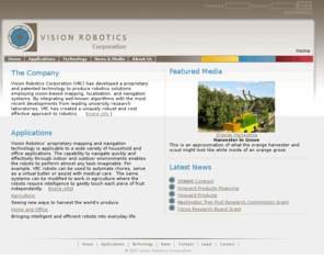 visionrobotics.net: visionrobotics.com - Home
Vision Robotics Corporation, a leader in vision based mobile robots