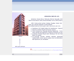 koseogluyapi.com: Köseoğlu Yapı Limited Şirketi
Köseoğlu Yapı Limited Şirketi endüstri kökenli gelişimi, sektördeki tecrübesi, deneyimli personeli, yüksek teknolojisi ve hızı ile projeden inşaata, çevre düzenlemesinden dekorasyona uzanan geniş bir yelpazede hizmet vermektedir.