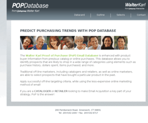 popdatabase.net: PoP Email Database³ - Walter Karl by infogroup/Interactive
