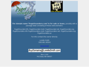 pugetsounder.info: Business opportunity: Buy or lease this domain name
