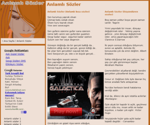 anlamlisozler.com: Anlamlı sözler, anlamlı güzel sözler, anlamlı kısa sözler, anlamlı mesajlar
