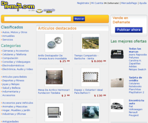 deremate.com.ar: DeRemate Argentina - Donde comparar precios y comprar mas barato
DeRemate.com Argentina. Donde comprar precios y comprar más barato. Un sitio MercadoLibre