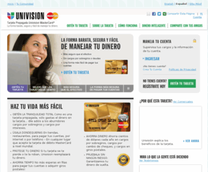 univisiontarjeta.net: Univision – Tarjeta Prepagada Univision MasterCard
