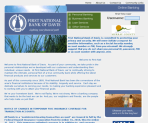 fnbdavis.com: First National Bank of Davis
