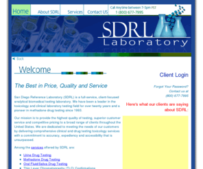 sdrl.com: San Diego Reference Laboratory – Methadone Drug Testing, Toxicology and Clinical Laboratory Services
