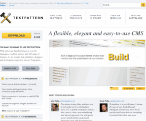 textpattern.com: Textpattern / Articles by Team Textpattern
Textpattern CMS · A Flexible, Elegant and Easy-To-Use Content Management System.
