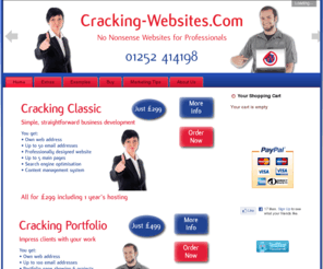 cracking-websites.com: Cracking Websites: No Nonesense Websites for professionals
Professionally designed websites for businesses and individuals. Rapid turnaround service means your website will be up and running in around one week.