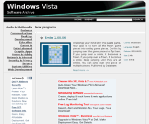 vista-files.org: WINDOWS VISTA software archive
Vista Files Software Archive - software archive containing the software listing for the Windows Platform