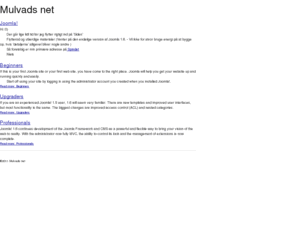 mulvads.net: Home
Joomla! - the dynamic portal engine and content management system