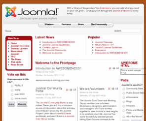 pureawesomeness.info: Welcome to the Frontpage
Joomla! - the dynamic portal engine and content management system