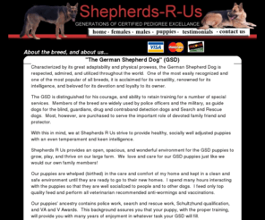 shepherds-r-us.com: Shepherds R US
German Shepherd studs, females, puppies and adults for sale.
