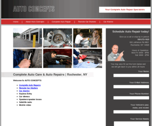 autoconcepts.org: Auto Repair Rochester, NY | Remote Car Starters, Keyless Entry, Car Alarms - Auto Concepts
Auto Concepts provides complete Auto Repairs (Rochester, NY) including remote car starters, keyless entry systems, car alarms and more.