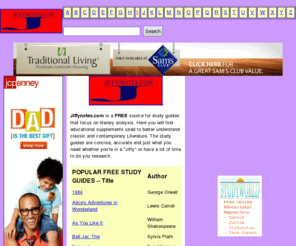 jiffynotes.com: Jiffynotes.com - Novel Resource Guide and Literary Analysis
Jiffynotes todays premier novel resource guide and literary analysis search tool assisting students and teachers with Free information and facts on classic and contemporary literature.