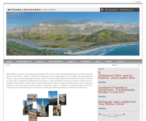 mitchellmackersy.co.nz: Home
Mitchell Mackersy Lawyers is a South Island based boutique law firm offering a range of specialist legal services to corporate and personal clients.