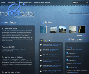 thedotfactor.net: theDOTfactor | by Kristian Moon – Funny U should mention IT
by Kristian Moon - Funny U should mention IT