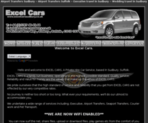 excelcarssudbury.co.uk: Excel Cars: A Private Hire Car Service, based in Sudbury, Suffolk
EXCEL CARS, we Private Hire Car Service, based in Sudbury, Suffolk and fully licenced by Babergh District Council. 
