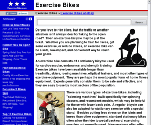 exercisebikes.us: Exercise Bikes - Exercise Bike Manufacturers
Learn about exercise bikes and stationary bikes. Compare exercise bikes and accessories offered by selected fitness equipment manufacturers.