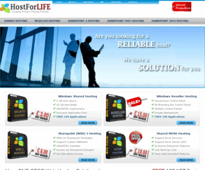 hostforlife.eu: ASP.NET 4.0 European Hosting | Sharepoint 2010 European Hosting
European Hosting Solutions for your ASP.NET Hosting, ASP.NET 4.0 Hosting, Silverlight Hosting, Reseller Hosting, Sharepoint Hosting, SQL 2008 Hosting