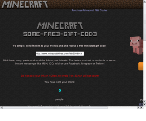 Minecraft4free.com: Free Minecraft Gift Codes!