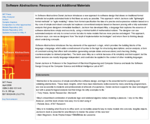 softwareabstractions.org: Software Abstractions - Resources
A new approach to software verification introduces Alloy, a language that captures the essence of software abstraction with an analysis that is fully automated.