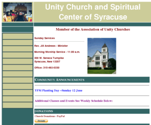 unitysyracuse.org: Unity Church and Spiritual Center of Syracuse
Unity Church and Spiritual Center of Syracuse located in Syracuse, New York