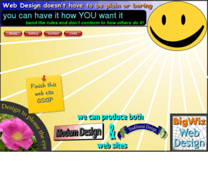 bigwiz.co.uk: BigWiz Web Design
Web site creation and design......

but just differently!