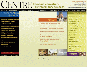 centre.edu: Centre College: A U.S. News Top 50 Liberal Arts College
Centre College is a U.S. News top 50 national liberal arts and sciences college located in Danville, Kentucky