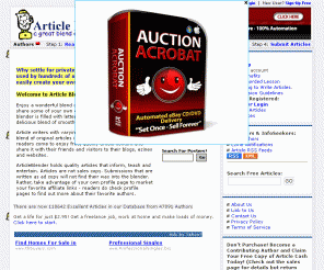 articleblender.com: Article Blender Directory - submit articles - find free article content
Article directory and syndication