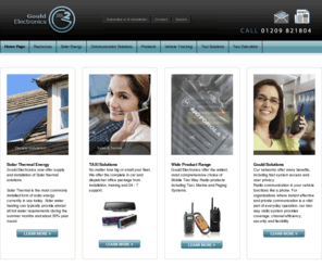 gouldelectronics.co.uk: Welcome to Gould Electronics - 2 Way Radio Limited, MPT 1327,
Radio Trunking, AVL Vehicle Location, Paging, Marine Equipment 2 way radios.
Thermal Solar
