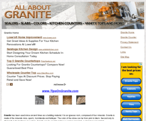 tipsongranite.com: Granite Home-Granite
Granite counter tops can add great value to your home. Tips, information and resources on granite counter tops.