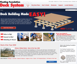 deckplans.com: DECKPLANS.com | Home
Free plans to build decks. Free deck plans for your decks design makes it faster then the traditional methods of deck design. Plus, it can be completed in a weekend. Learn about how the floating foundation deck system works.