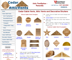 Cedarairvents Com Cedar Gable Attic Vents Custom Gable Vents