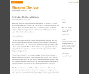 sharpeningtheax.org: Sharpen The Axe — Sharpening Life One Hack at a Time
Sharpening Life One Hack at a Time