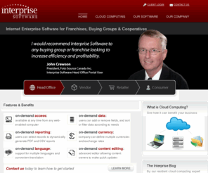 interprisesoftware.com: Interprise Software - Web-Based Enterprise Suite/Supply Chain Automation for Franchises/Buying Groups
Internet enterprise Web-based application software for buying groups, franchises, cooperatives and other GPOs