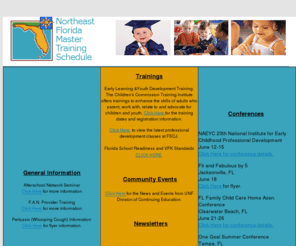 nefltraining.org: Northeast Florida Training
Support parents in their roles as primary educators.  Increase each childs social, emotional, physical, intellectual and creative development in a nurturing and safe environment.