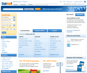 stubhubs.info: Tickets at StubHub! Where Fans Buy and Sell Tickets
Buy & Sell Concert Tickets, Sports Tickets, Theater Tickets and Broadway Tickets at StubHub!