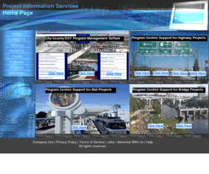 tracsepm.com: Project Information Serivces - Contact Us
Project Information Services introduces the Transportation Automated Control System (TRACS) to the Engineering/Construction Industry.