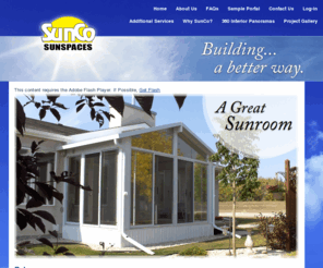 suncosunspaces.com: Winnipeg Sunrooms - Solariums - Gazebos by Sunco Sunspaces - Headingley - Winnipeg - Manitoba
Sunco - Building sunrooms, gazebos and solariums a better way - serving Winnipeg, Manitoba and made in Headingley Manitoba. Three season or four season sunrooms, enclosed patios, sunroom additions or balcony enclosures.