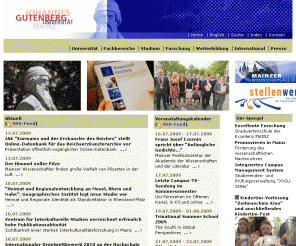 uni-mainz.de: 
         Johannes Gutenberg-Universität Mainz - Homepage - Johannes Gutenberg-Universität Mainz
      
