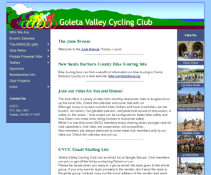 goletabike.org: Goleta Valley Cycling Club Home
The Goleta Valley Cycling Club is a recreational cycling 
club located in the Santa Barbara area of Southern California.