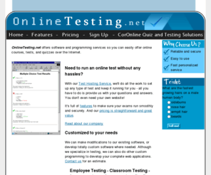onlinetesting.net: OnlineTesting.net - Online Quiz and Testing Solutions
